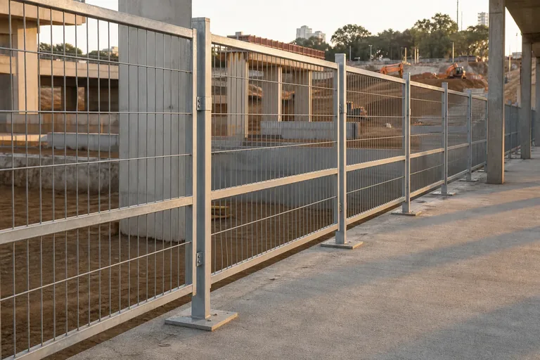 Gradil metálico para contenção e demarcação em infraestrutura